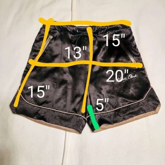 Keiser Clark Reversible Satin Track Shorts Brown Small - Picture 9 of 9